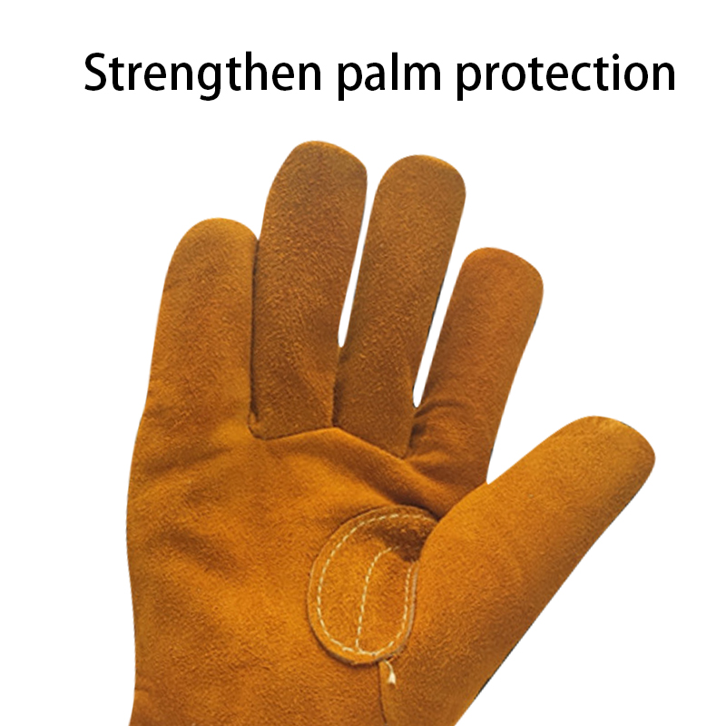 2021 wholesale price Mens Leather Driving Gloves - Leather Work Gloves Flex Grip Tough Cowhide Gardening Glove – Red Sunshine detail pictures