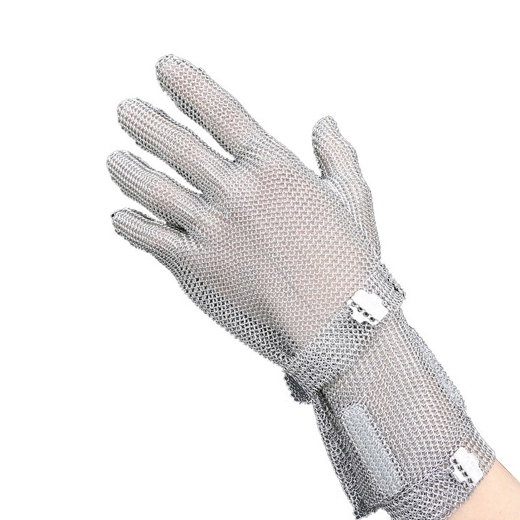 2021 High quality Anti Cut Gloves Level 5 - Extra Long Cut Resistant Gloves Stainless Steel Ring Slaughter Cutting Safety Work Gloves – Red Sunshine detail pictures