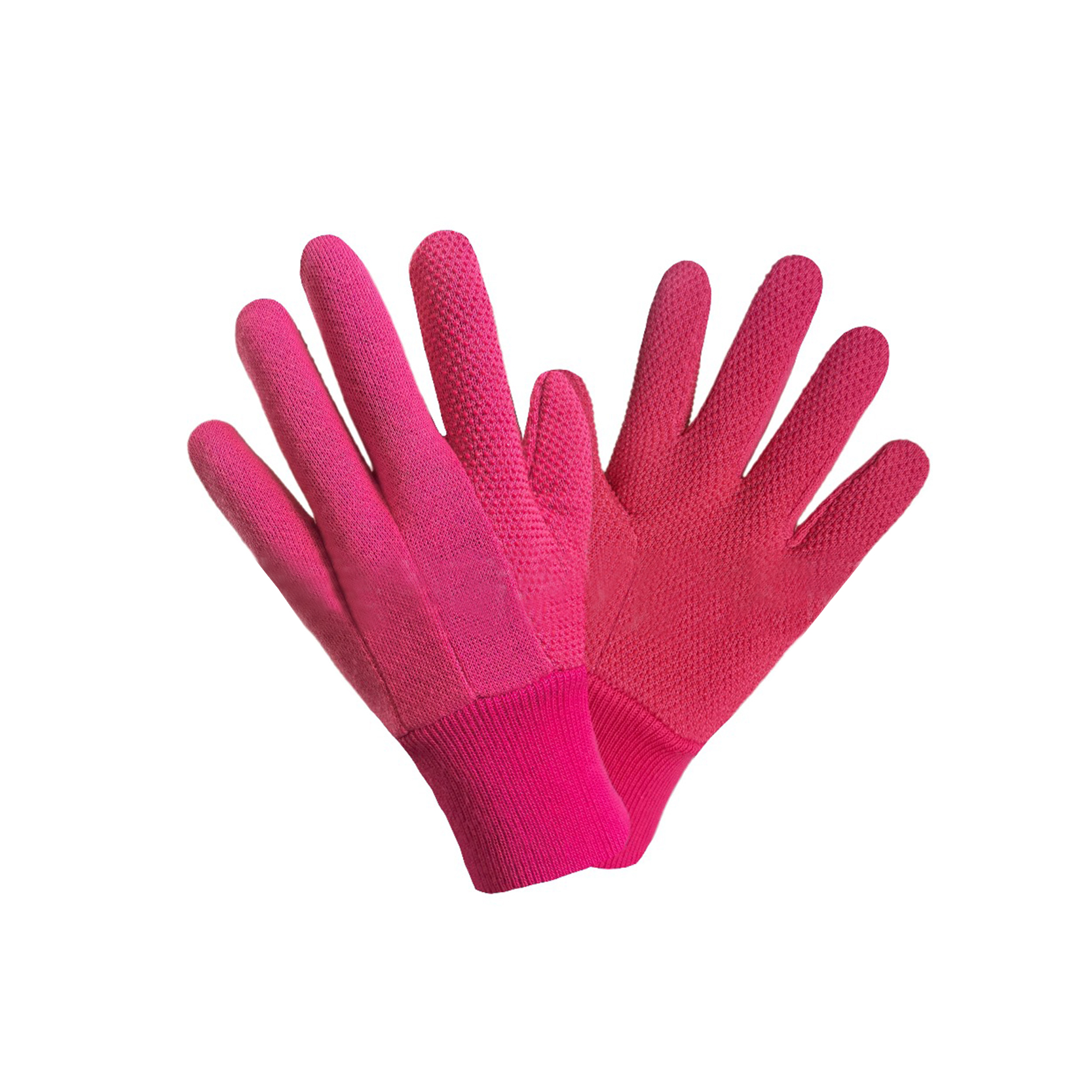 China wholesale Pvc Dotted Cotton Knitted Gloves - Customized Multi-color Canvas Cotton Pvc Pink Dots Work Safety Hand Grip Drill Cotton Gardening Dotted Gloves – Red Sunshine detail pictures