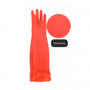 Factory Wholesale Kitchenware Good Quality Rubber Gloves 45cm Long Waterproof Latex Gloves Household Gloves for General Use