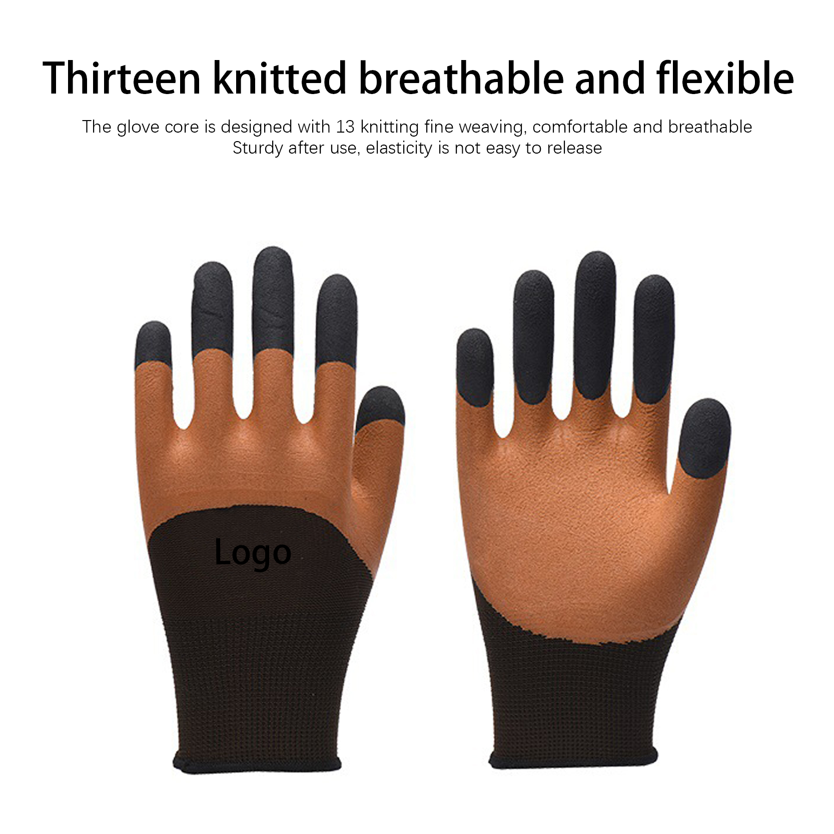 2021 wholesale price Coated Gloves - Manufacturers Wholesale Labor Protection Gloves Wear-resistant Latex Foaming Anti-skid Rubber Gloves Protective Gloves – Red Sunshine detail pictures