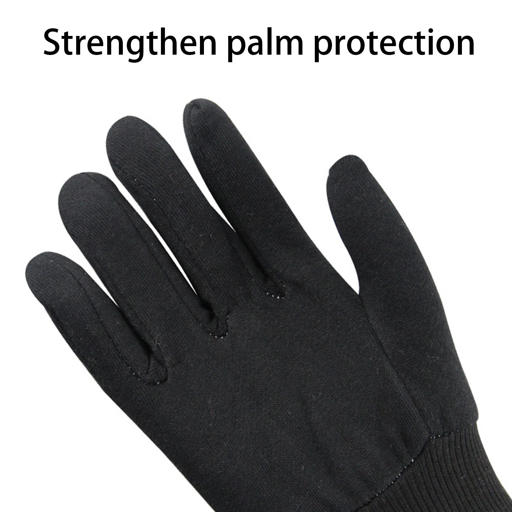 China wholesale Cotton Work Gloves With Pvc Dots - Men’s Size Large Cotton Work With Knit Wrist Gloves Black Winter Warm Cotton Protective Gloves – Red Sunshine detail pictures