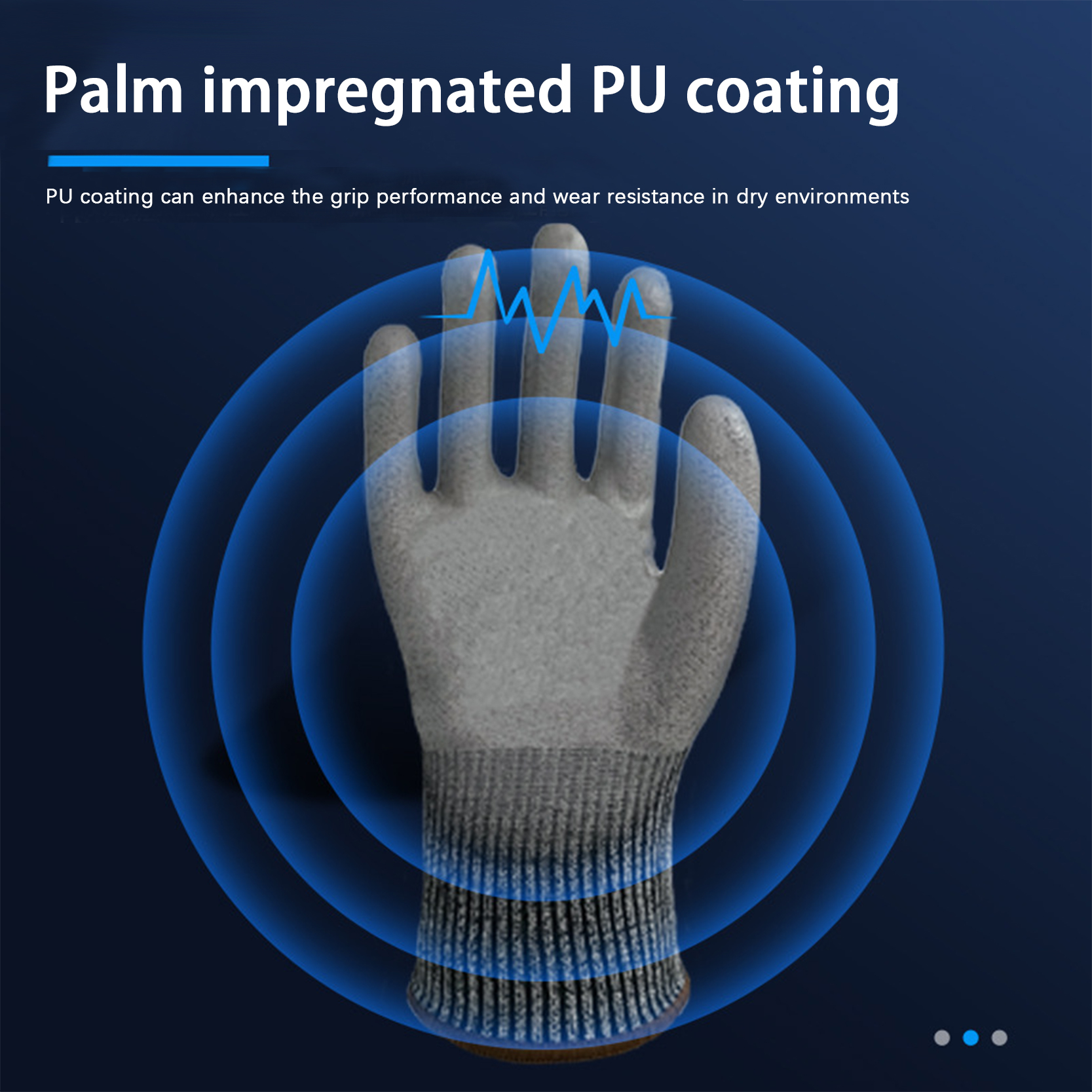 Excellent quality Latex Palm Coated Gloves - PU Coated Safety Work Gloves Working Gloves with Grip – Red Sunshine detail pictures