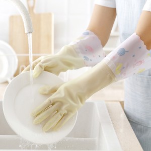 Waterproof Household Kitchen Dishwashing Gloves Heat-resistant Durable PVC Dish Washing Cleaning Gloves