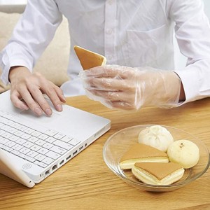 Disposable Plastic Gloves, Free Clear Polyethylene Hand Gloves Non-Sterile for Cleaning Cooking, Hair Coloring, Dishwashing, Food Handling