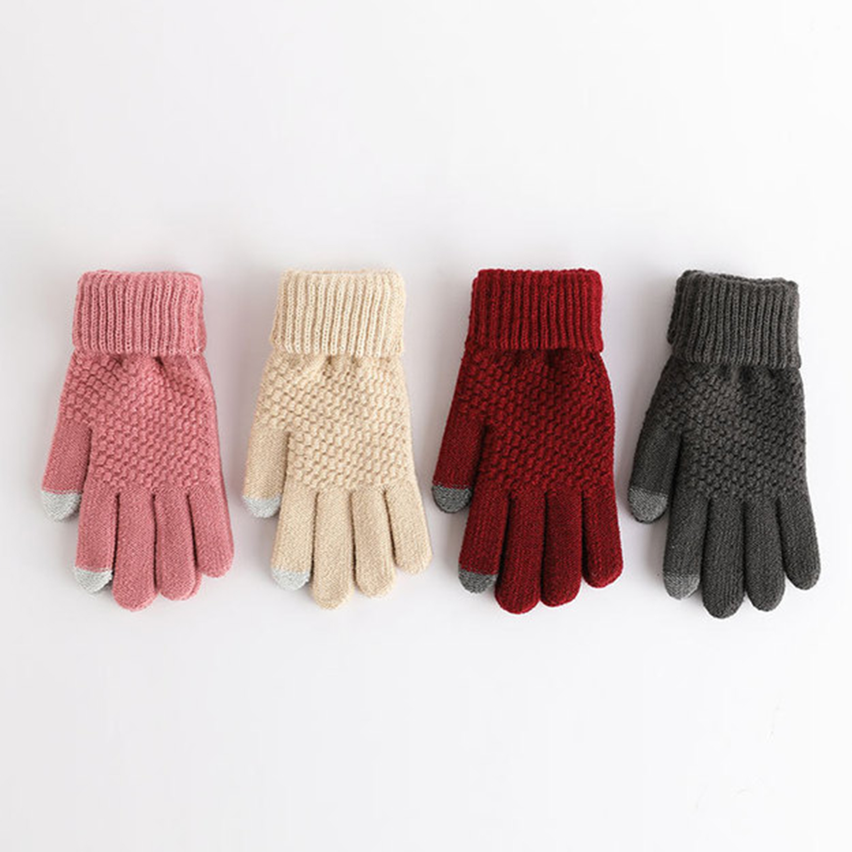Factory Supply Buy Cotton Gloves Online - 2021 Winter Magic Gloves Touch Screen Women Men Warm Stretch Knitted Wool Mittens Acrylic Gloves – Red Sunshine detail pictures