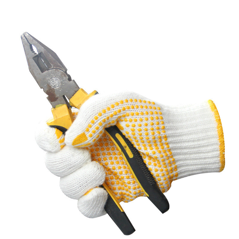 PriceList for Black Dot Cotton Gloves - Good Quality Blue Pvc Dots Gloves Water Proof Industrial Cotton Safety Working Gloves – Red Sunshine detail pictures