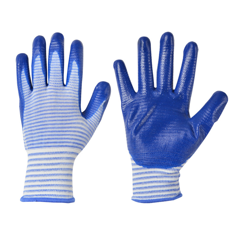 Reasonable price Coated Palm Gloves - Smooth Nitrile Coated White Polyester Abrasion Resistance Gloves For Garden Work – Red Sunshine detail pictures