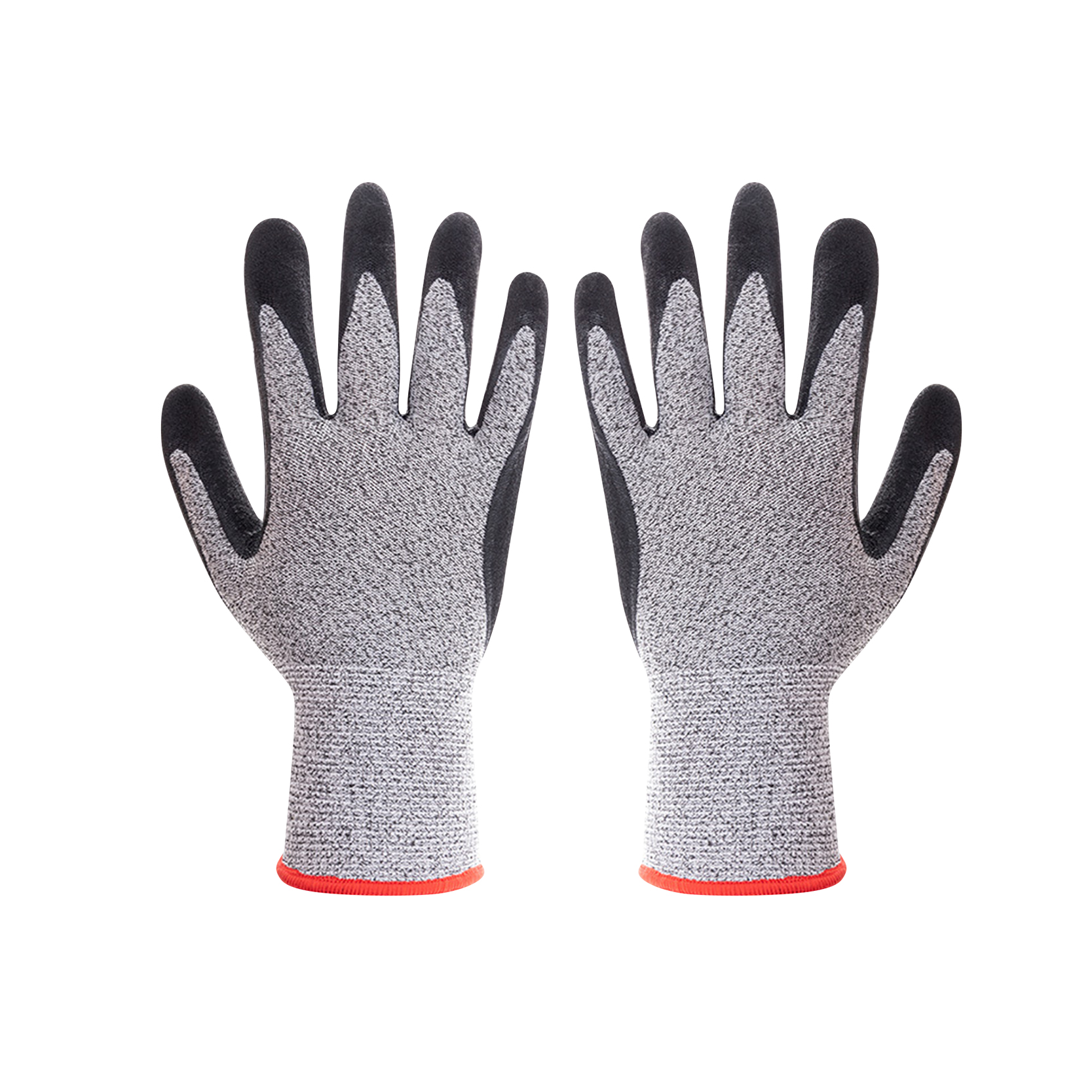2021 China New Design Nitrile Or Pu Coated Gloves - Nylon Knitted Safety Work Gloves for Men & Women with Sandy Nitrile Coated Palm & Fingers Grip Cut Resistant Protective Gloves – Red Sunshine detail pictures