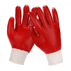 2021 Good Quality Pvc Hand Gloves Price - Anti oil cotton liner knit wrist working pvc fully coated industrial gloves – Red Sunshine