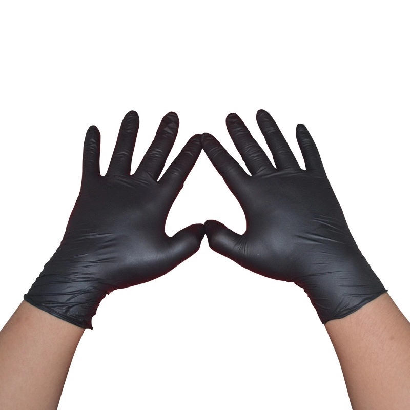 Black Powder Free Non-Medical Nitrile Gloves (5)