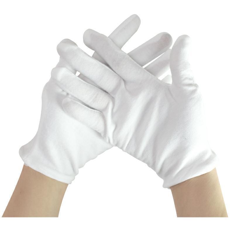 Chinese Professional Cotton Gardening Gloves - Ceremony Breathable Customized screen logo %100 white organic Cotton gloves for Wristband – Red Sunshine detail pictures
