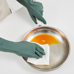 Colorful Reusable Waterproof Household Dishwashing Cleaning Rubber Gloves Non-Slip Kitchen Glove