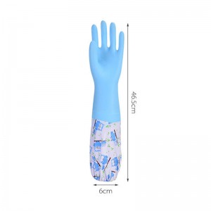 Durable Long Sleeves Winter Flannel Thickening Warm Kitchen Cleaning Dishwashing Household Gloves