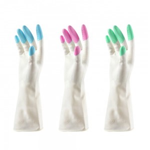 Durable PPE Cleaning Glove Reusable Kitchen Dish Washing Gloves PVC Household Gloves Hand Protection