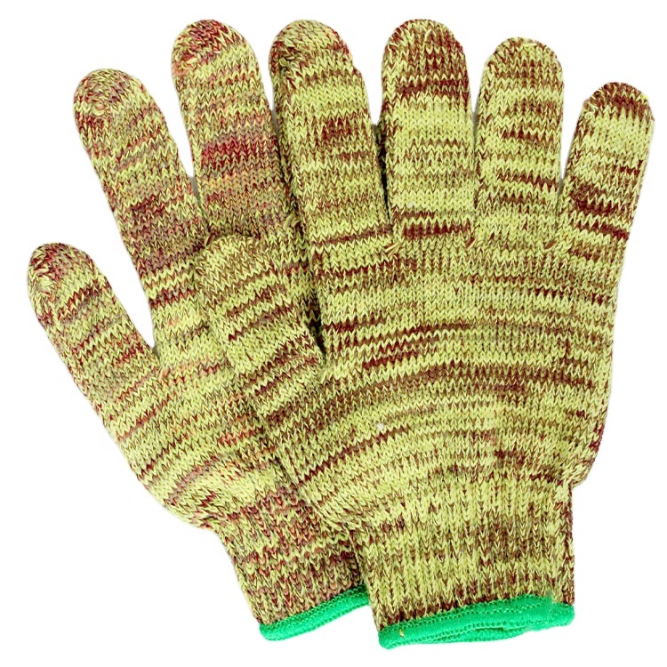 Factory Directly Provide Two Color Mixed Working Cotton Knitted Gloves (1)