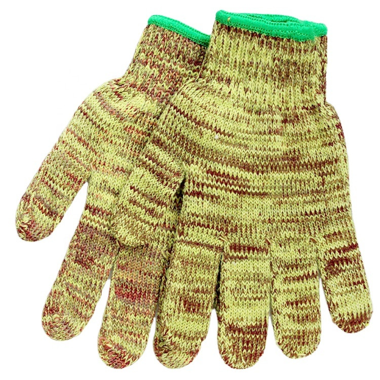 Factory Directly Provide Two Color Mixed Working Cotton Knitted Gloves (3)