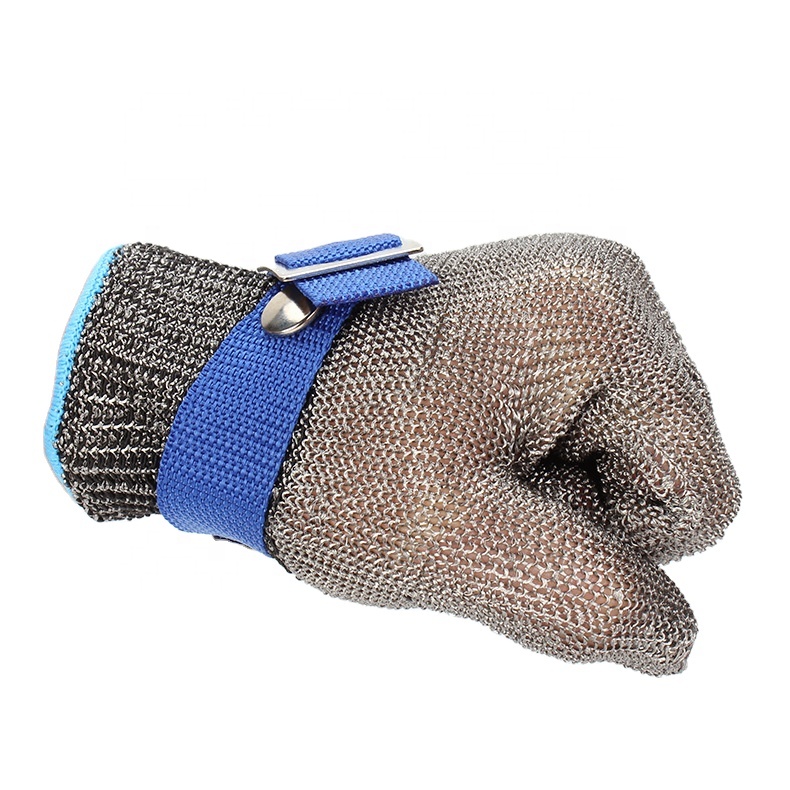 China Cheap price Anti Cut Gloves Level 3 - Good Quality Metal Cut resistant Glove Stainless Steel Mesh Gloves for Butcher Cutting Work Safety – Red Sunshine detail pictures
