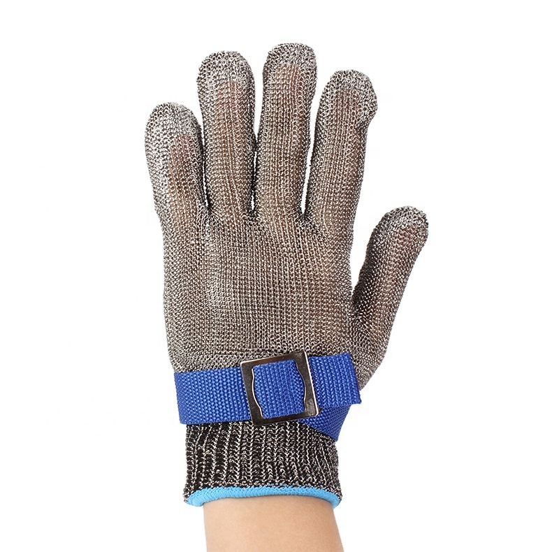 China Cheap price Anti Cut Gloves Level 3 - Good Quality Metal Cut resistant Glove Stainless Steel Mesh Gloves for Butcher Cutting Work Safety – Red Sunshine detail pictures