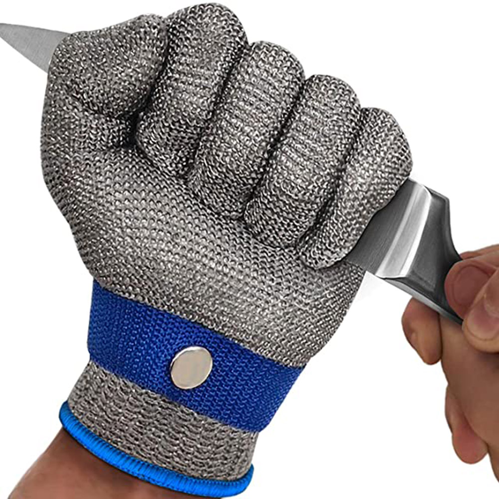 Good Quality Metal Cut resistant Glove Stainless Steel Mesh Gloves for Bu ( (6)