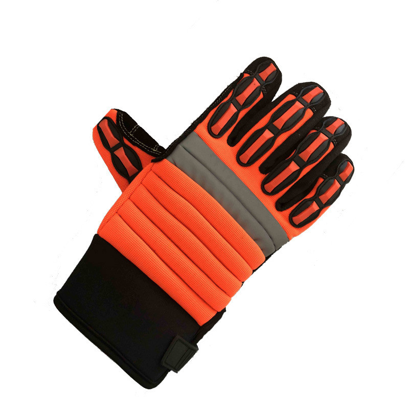 China wholesale Anti Cut Work Gloves - Anti Vibration Gloves, SBR Padding, TPR Protector Impact Gloves, Men Mechanic Work Gloves – Red Sunshine detail pictures