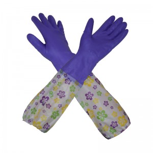 Hot Sell Long Kitchken Sleeve Gloves Fashionable PVC Household Latex Dishwashing Cleaning Gloves
