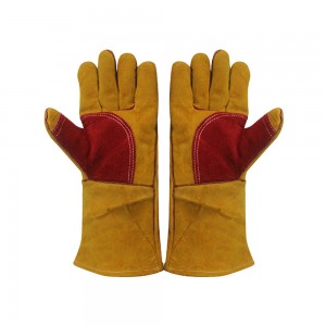 2021 High quality Long Leather Gloves - Industrial protective cow split leather safety gloves working gloves tig welding gloves – Red Sunshine