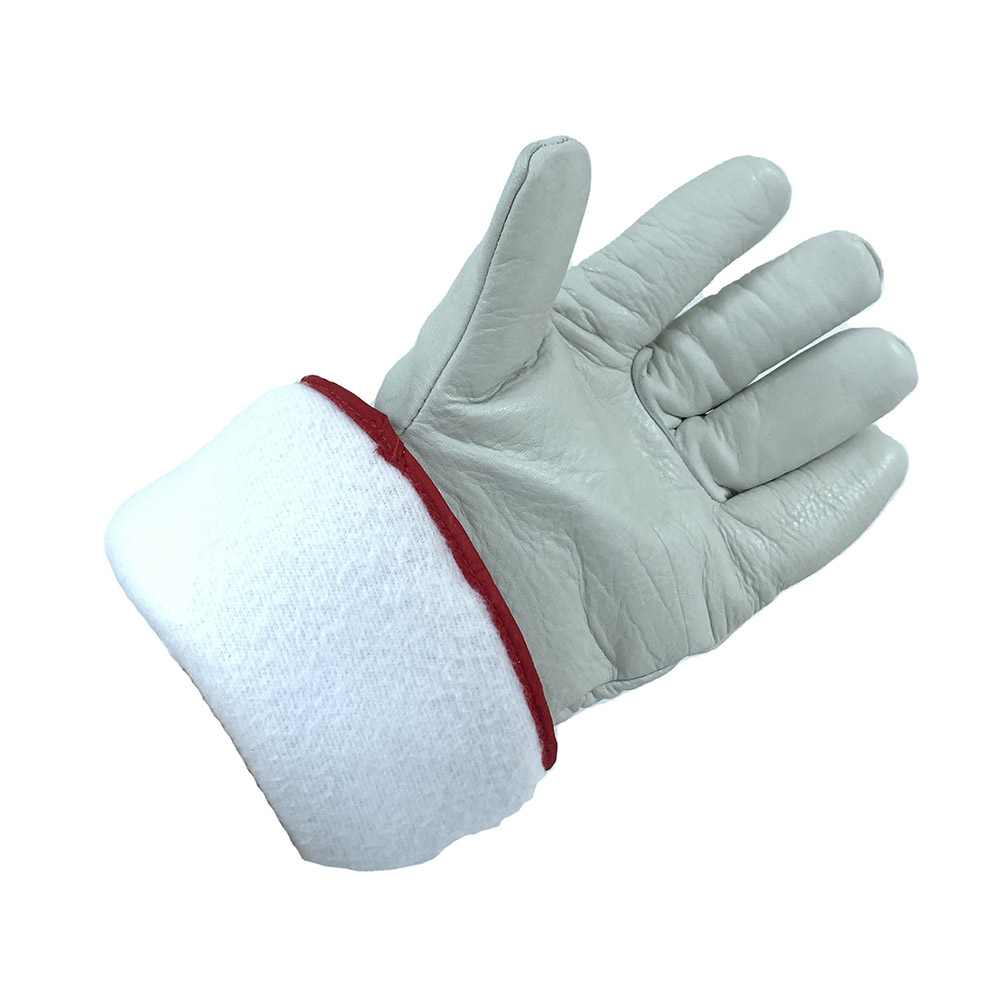 China wholesale Black Leather Gloves - Liquid Nitrogen Low Temperature Resistant Freezer Leather Cryogenic Glove for Dry Ice – Red Sunshine detail pictures
