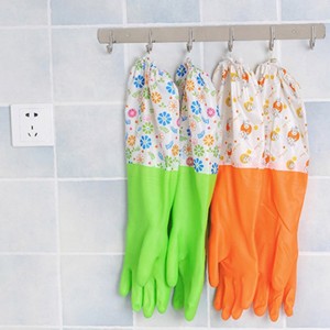New Arrival Anti-allergic Long Sleeve Rubber Gloves for Washing and Cleaning PVC Wash Gloves Latex Kitchen Glove
