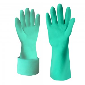 2021 High quality Are Industrial Nitrile Gloves Food Safe -
 Green Nitrile Reusable Household Kitchen Waterproof Dishwashing Gloves Industrial Construction Chemical Resistant Hand Protection Safety...
