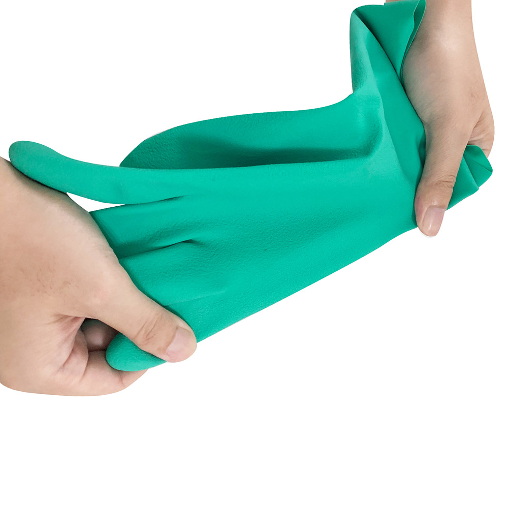 Nitrile Reusable Household Kitchen Waterproof Dishwashing Gloves d