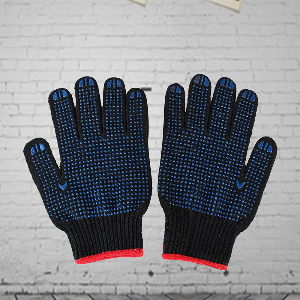 Pvc Dotted Knitted Labor Industrial Touch Nylon Gloves (4)