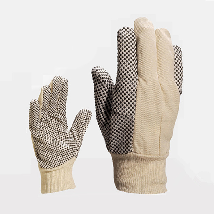 Chinese wholesale White Cotton Gloves Near Me - Red & White PVC Dotted Drill Gloves Wrist Work Gloves Hand Protection Knitted Gloves Cotton & Poly Cotton Fabric all Sizes – Red Sunshine detail pictures