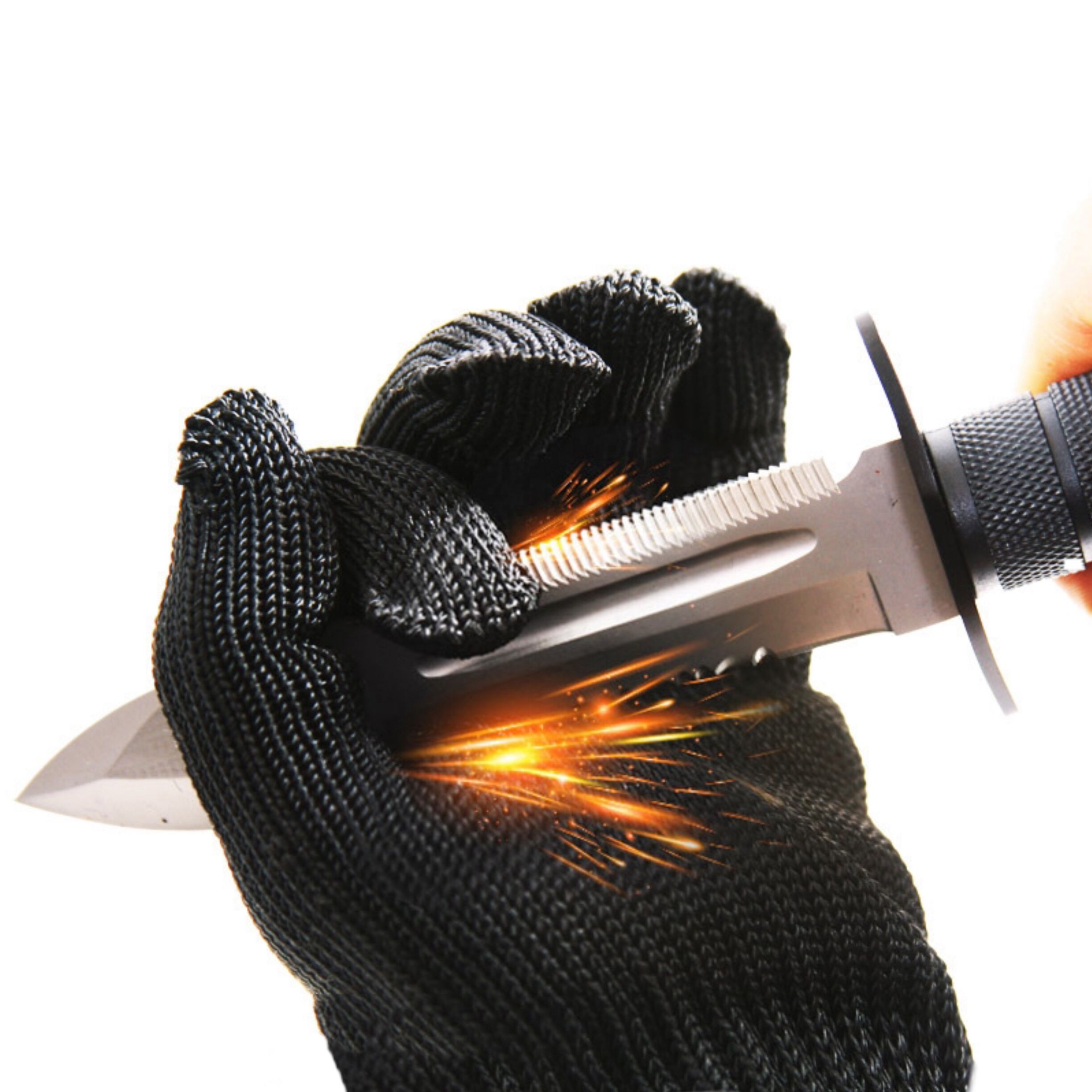 Stainless Steel Wire Mesh Butcher Protection Cut Resistant Kitchen Gl (1)