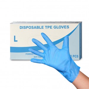 Basic Disposable Plastic TPE Gloves，for Food Handling，Textured Powder Free Latex Free Non Sterile Disposable Gloves