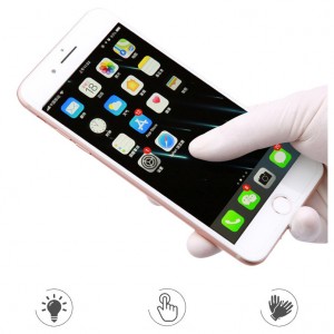 Wholesale White Examination Powder Free Food Grade Touch Screen Disposable Latex Hand Protection Gloves Guantes