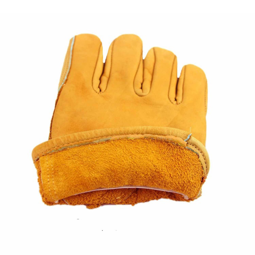 OEM/ODM China Yellow Leather Gloves - Yellow Leather Gloves AB Grade Driver Protective Gloves for Motorcycle Gardening – Red Sunshine detail pictures