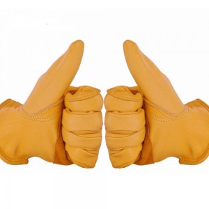 OEM/ODM China Yellow Leather Gloves - Yellow Leather Gloves AB Grade Driver Protective Gloves for Motorcycle Gardening – Red Sunshine