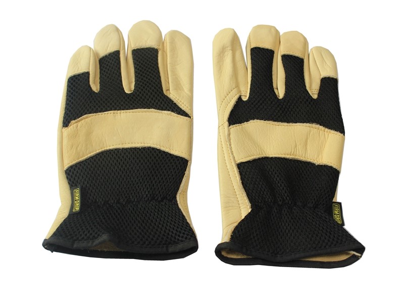 Hot New Products Mens Leather Work Gloves - Leather Work Gloves for Men & Women, Cowhide Gardening Gloves Utility Work Gloves for Mechanics – Red Sunshine detail pictures