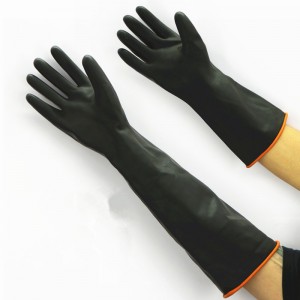 Chemical Resistant Gloves,Waterproof Reusable Protective Safety Work Heavy Duty Industrial Rubber Gloves
