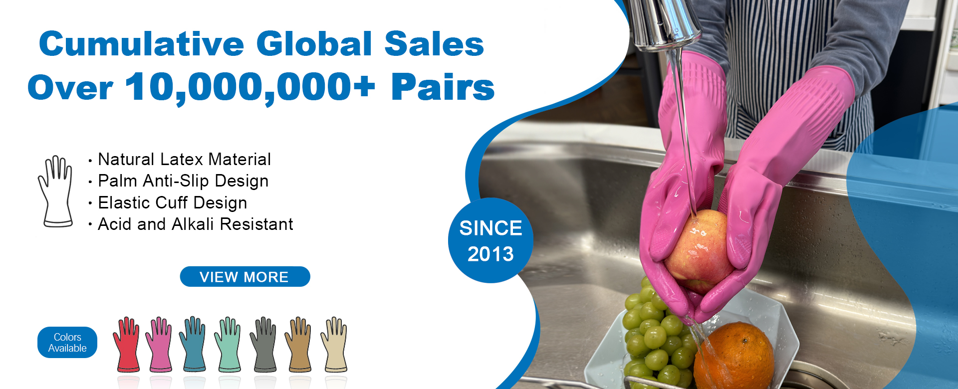 38cm household rubber gloves