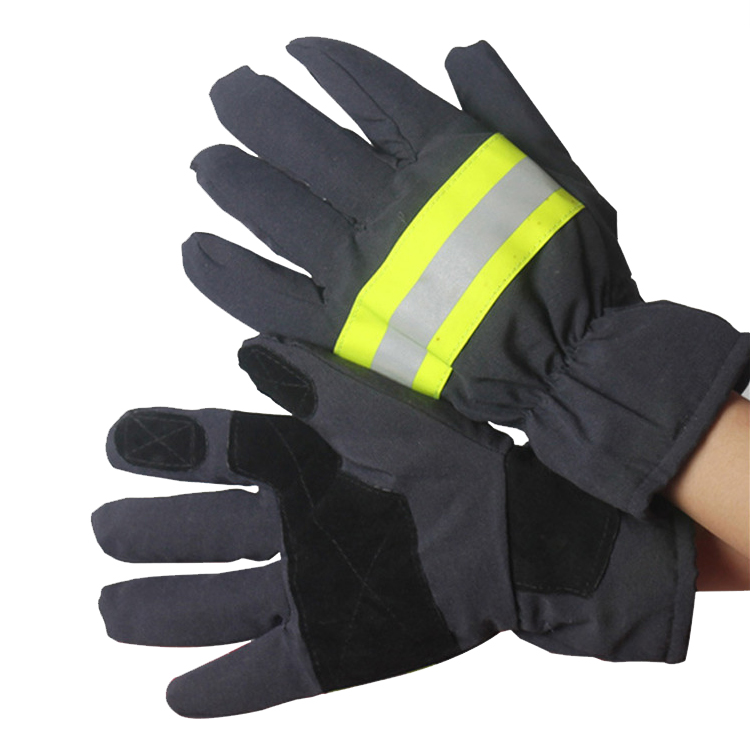 Chinese wholesale Leather Gardening Gloves - Warm Winter Rescue Reflective Traffic Police Gloves Black Canvas Rescue Gloves Protective Leather Work Gloves – Red Sunshine detail pictures